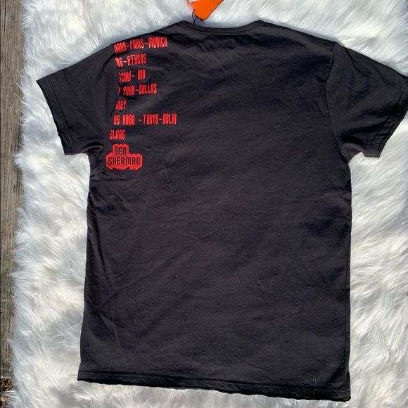 NEW Ben Sherman tee shirt black w/ rock & roll screen-printed logo NWT - Picture 3 of 16